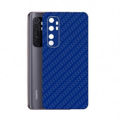 Set Folii Skin Acoperire 360 Compatibile cu Xiaomi Mi Note 10 Lite (2 Buc) - ApcGsm Wraps Carbon Blue