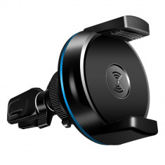 Incarcator auto wireless QI Edman Fast Charging, Universal, negru foto