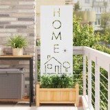 VidaXL Panou Decorativ de Grădină Alb 50 x 140 cm Oțel laminat la rece