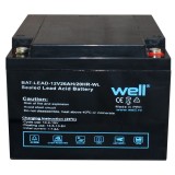 Acumulator Plumb-Acid Well 12V 26000 mAh -15+40 gr C Timp Incarcare 4h Dimensiuni 175x125mm Greutate 814g