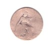 Moneda Anglia 1/2 / half penny 1917, uzata, curata, Europa, Bronz