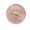 Moneda Anglia 1/2 / half penny 1917, uzata, curata
