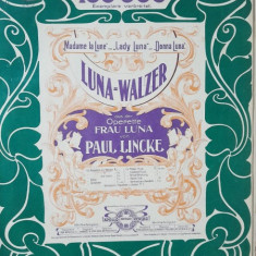 Luna - Walzwer din opereta Frau Luna - Paul Lincke partitura pentru pian