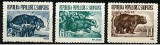 ALBANIA 1961-FAUNA-ANIMALE-Serie completa de 3 timbre nestampilate MNH