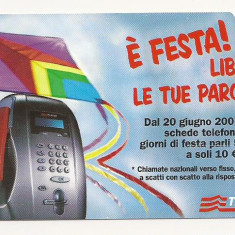 CT1-Cartela Telefonica -Telecom Italia - 5 Euro - E Festa !