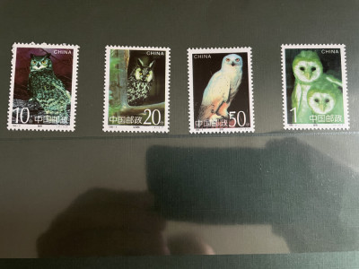 China - Serie timbre pasari, fauna nestampilate MNH foto