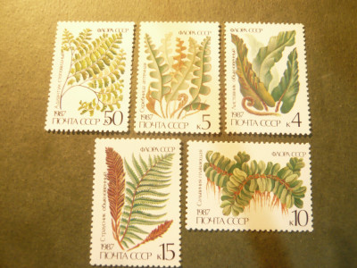 Serie URSS 1987 - Flora , 5 valori foto