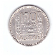 Moneda Algeria 100 francs/franci 1950, stare buna, curata