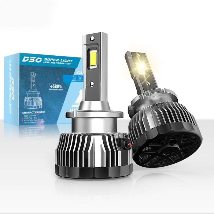 D4S Set de 2 becuri conversie hid-led 90W, 6000k, 12.000 lm, Canbus, Miez Cupru, IP68 rezistenta la apa si praf, ventilator integrat - Gama high D (Co