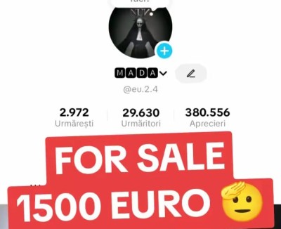 V&amp;acirc;nd cont de tik tok foto