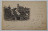 NANTES , L&#039;ESCALIER DES CENTS MARCHES , FOTOGRAFIE PE CARTE POSTALA , CLASICA , DATATA 1901