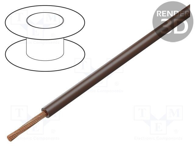 Cablu FLYW 1x1,5mm2 litat Cu PVC maro 60V BQ CABLE