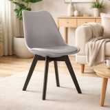 Cumpara ieftin Scaun bucatarie/living, Artool, Mark, PP gri, picioare negre, 49x55.5x82.5 cm