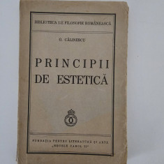 Carte veche 1939 George Calinescu Principii de estetica