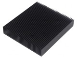 Radiator extrudat cu aripioare negru 100x90x17mm