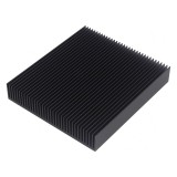 Radiator extrudat cu aripioare negru 100x90x17mm