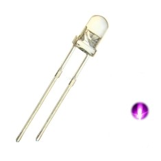 8 buc x LED 5mm transparent luminos, culoare ROZ - PINK foto