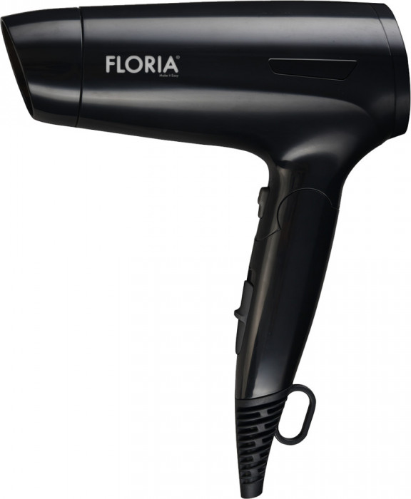 Uscator de par Floria ZLN9402, 1600W, 2 trepte de viteza, 3 trepte de temperatura, protectie la supraincalzire, Negru