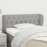 Gossi tablie de pat cu aripioare gri deschis 93x23x78/88 cm textil