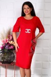 Rochie de seara Clarise Rosu - 50Marimea, Yves