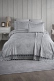 Cumpara ieftin Set Cuvertura De Lux Bumbac 100% 3 Piese 240X260 Cm-Model Premium Gri