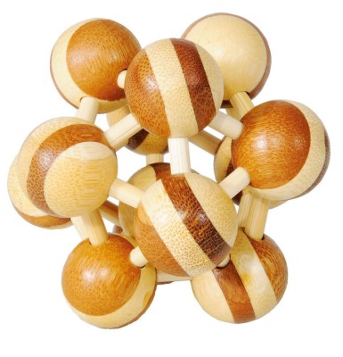 Joc logic IQ Puzzle 3D, Atom doua culori, Fridolin foto