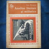 ANALIZE LITERARE SI STILISTICE - ION ROTARU