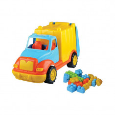 Camion pentru gunoi 48 cm cu 38 piese constructie Ucar Toys UC86