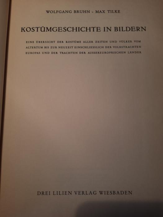 Wolfgang Bruhn, Max Tilke - Kostumgeschichte In Bildern