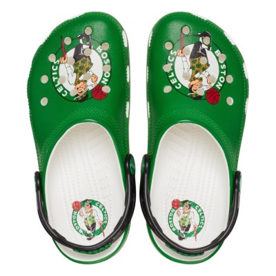 Saboti Crocs Classic NBA Boston Celtics Clog Alb - White foto