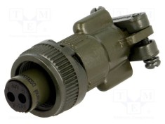 Conector circular Amphenol mufa cablu PIN 2 mama lipire MS/DS 13A foto