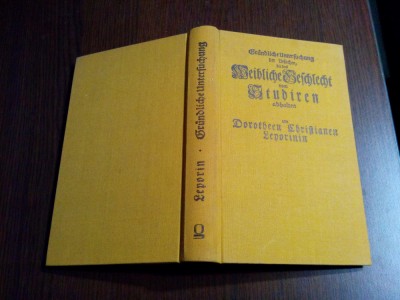 GRUNDLICHE UNTERSUCHUNG DER URSACHEN,.. - Dorothea Ch. Leporin - 1987, 250 p. foto