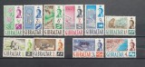 PC105 - Gibraltar 1960 Elisabeta Motive locale, serie MH, incomplet, 10v