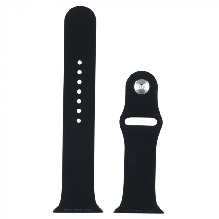 Curea din silicon pentru Apple Watch negru 1 2 3 4 5 6 7 8 9 SE 42 44 45 49 mm