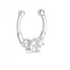 Piercing Nas Argint 925, Cristale Zirconiu Albe, Geometric, Fara Nichel