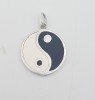Pandantiv vintage din argint Yin si Yang