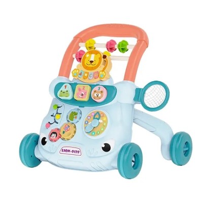 Antemergator cu centru de activitati 2 in 1 detasabil WePro Store, Sunete si Lumini, maner anti-alunecare, cos de baschet cu 4 mingi, rezervor de apa foto