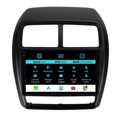 Navigatie Dedicata Mitsubishi ASX (2016 - 2019), 9Inch, 2Gb Ram, 32Gb Stocare, Carplay foto