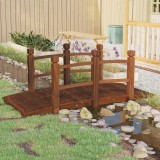 VidaXL Pod de grădină cu balustrade, 150x67x56 cm, lemn masiv de molid