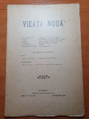 revista vieata noua 15 noiembrie 1909- articolul - folclorul cum trebuie inteles foto