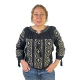 Bluza tip ie dama RBIB, marime L, bej/negru