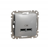 Priza USB tip A+A 2.1A Schneider Sedna aluminiu SDD113401