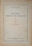 Anuar Arhiva Folclor Vol. III Ion Muslea 1935 Cartea Romaneasca Istorie Cultura Romania Interbelica