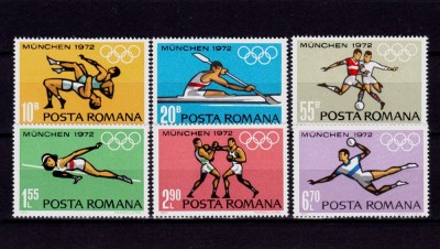 ✅RO 1972 LP 787 ,&amp;quot; Preolimpiada Munchen &amp;#039;72&amp;quot;, serie ,MNH foto