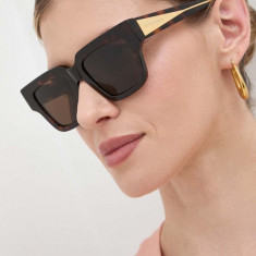 Bottega Veneta ochelari de soare femei, culoarea maro, BV1276S