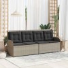 VidaXL Bancă de grădină cu pernă Gri deschis Rattan poli 3394445