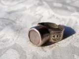 INEL argint BEDUIN TUAREG TRIBAL de efect REGLABIL robust MASIV vintage VECHI
