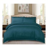 Cumpara ieftin Lenjerie de Pat Dublu Bumbac Damasc 4 Piese cu Elastic, Verde Inchis - CPL138