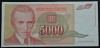 Bancnota 5000 DINARI / DINARA - YUGOSLAVIA, anul 1993 * cod 257