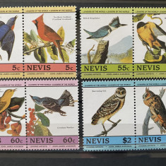 PC449 - Nevis 1985 Fauna/ Pasari Audubon 2, serie MNH, 8v